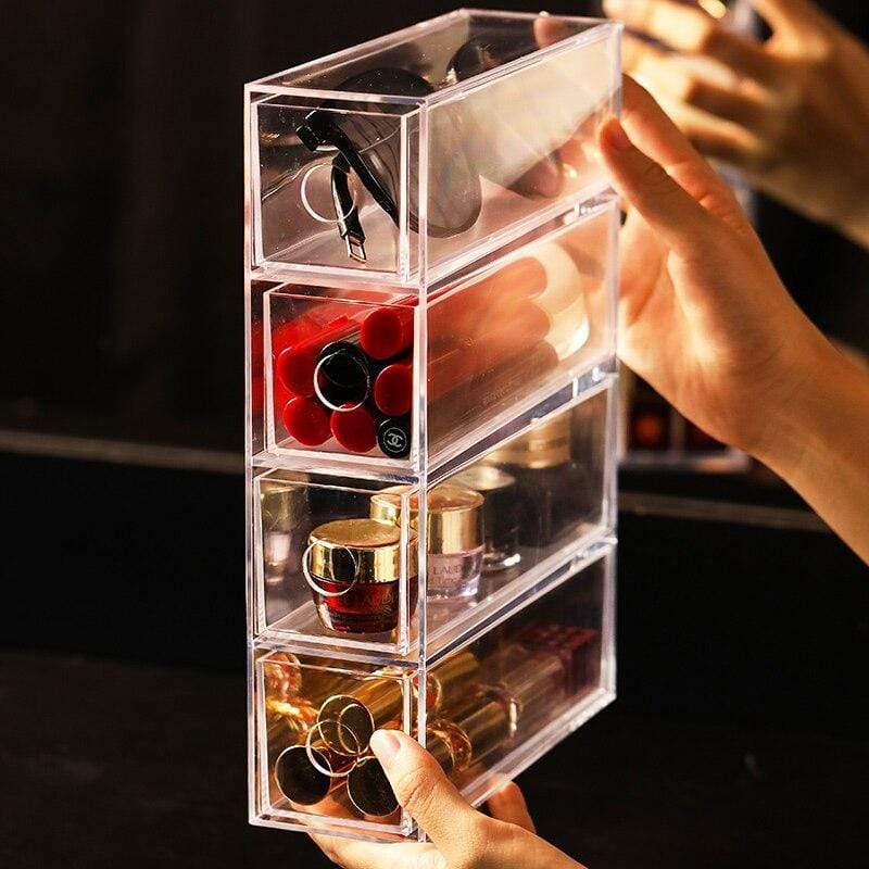Rangement Bijoux 24 Pièces Organisateur Tiroir - Diviseurs Empilables 3 Tailles - Pour Rangement
