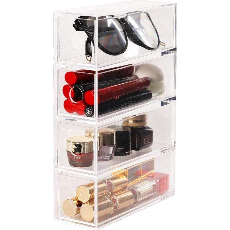 Boîte de rangement de quillage grande taille avec tiroirs, présentoir de range