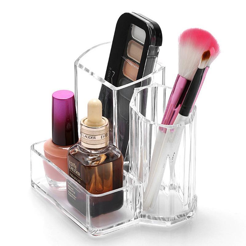 Organiseur de Bureau Transparent - Range Maquillage