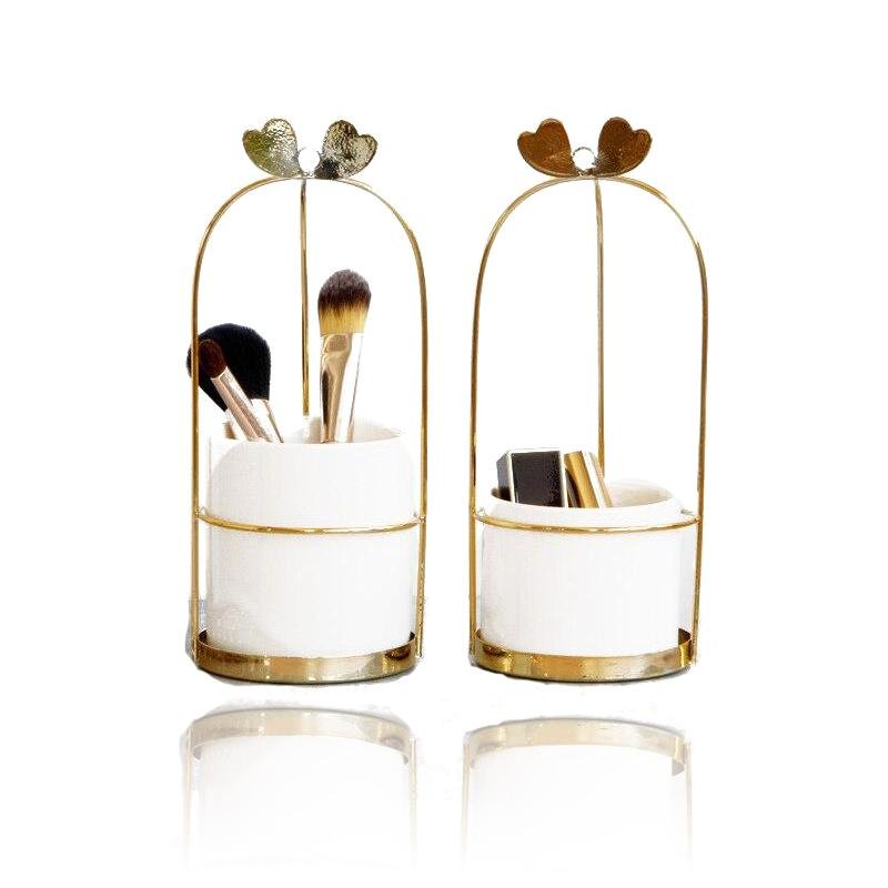 Porte Pinceaux de Maquillage Doré - Range Maquillage