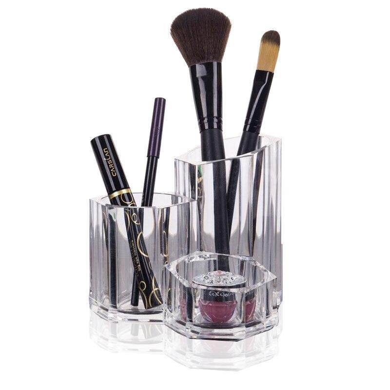 Ubitree Rangement Maquillage Pinceaux, 3 Fentes Acrylique Cristal  Cosmétique Rangement pour Mascara Crayon Sourcils, Pinceau Maquillage  Organisateur pour Bureau Vanités Chambre Coucher Salle Bains :  : Beauté et Parfum