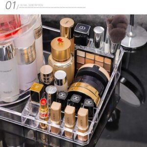 Range Maquillage Rotatif Transparent - Range Maquillage
