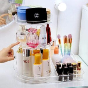 Range Maquillage Rotatif Transparent - Range Maquillage