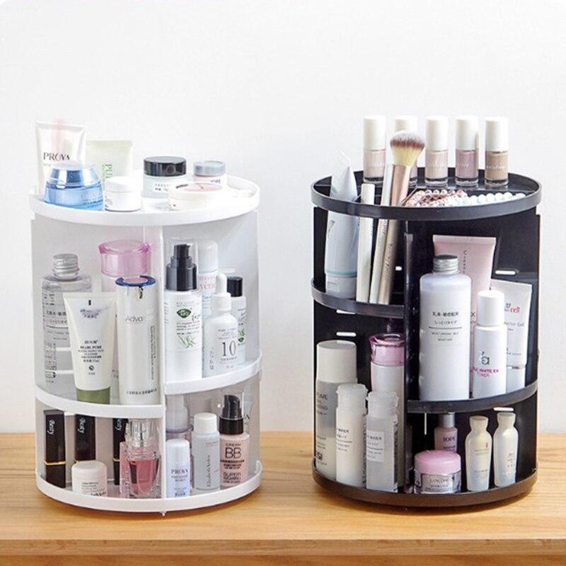 Rangement Maquillage Rotatif Plastique - Range Maquillage