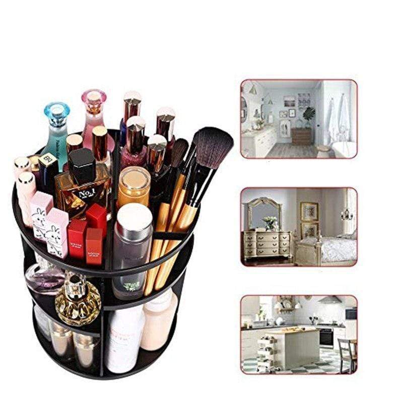 Rangement Maquillage Rotatif Plastique - Range Maquillage