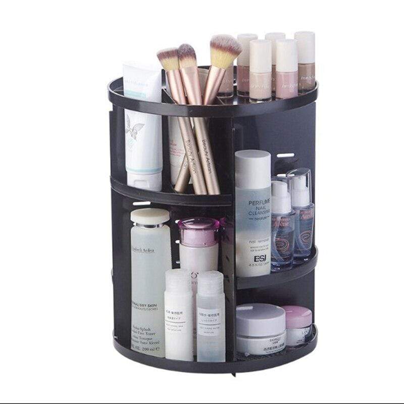Rangement Maquillage Rotatif Plastique - Range Maquillage