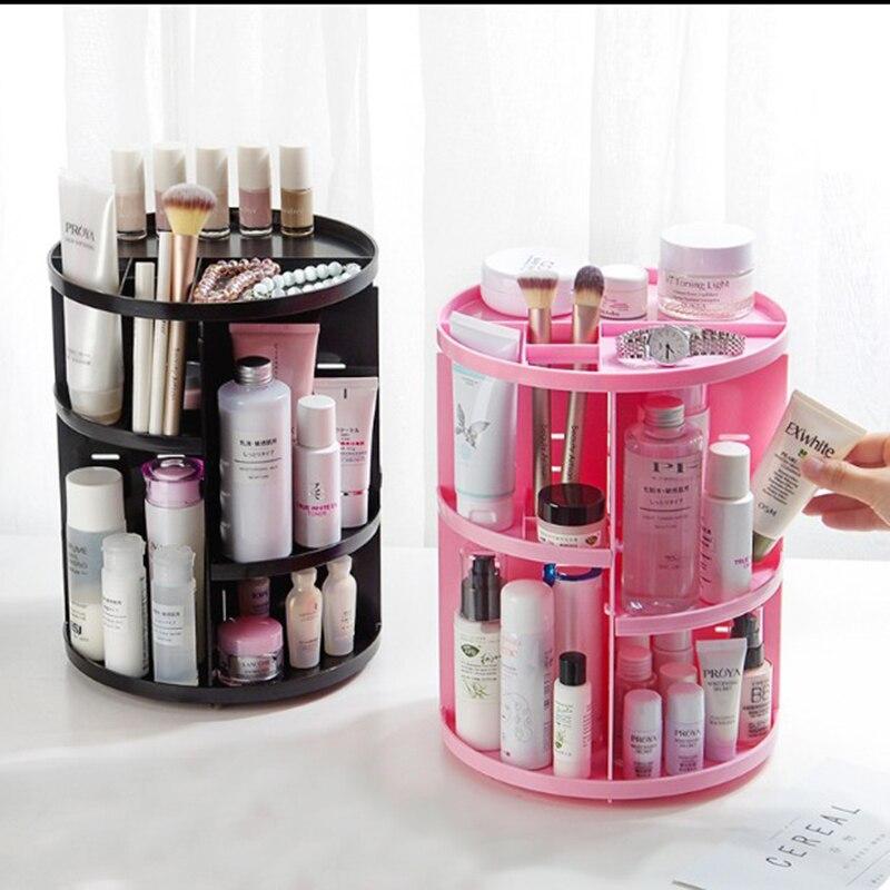 Rangement Maquillage Rotatif Plastique - Range Maquillage