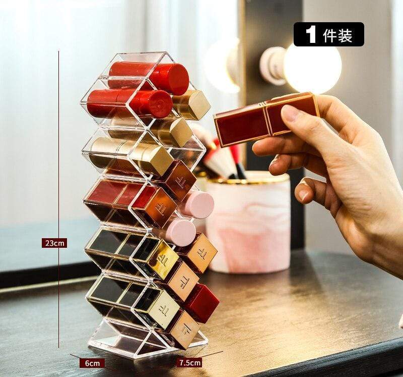 Rangement rouge à lèvres transparent - Range Maquillage