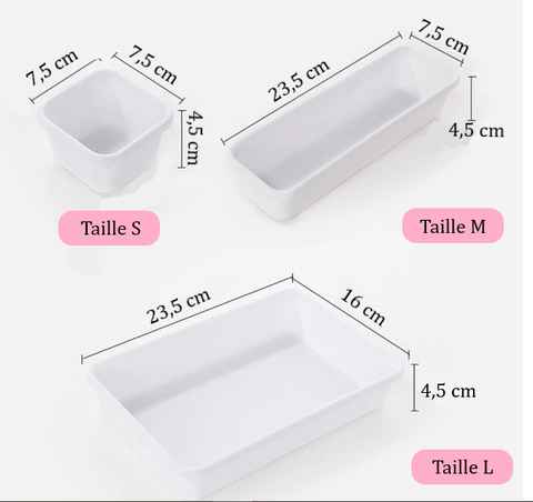 Tailles range maquillage