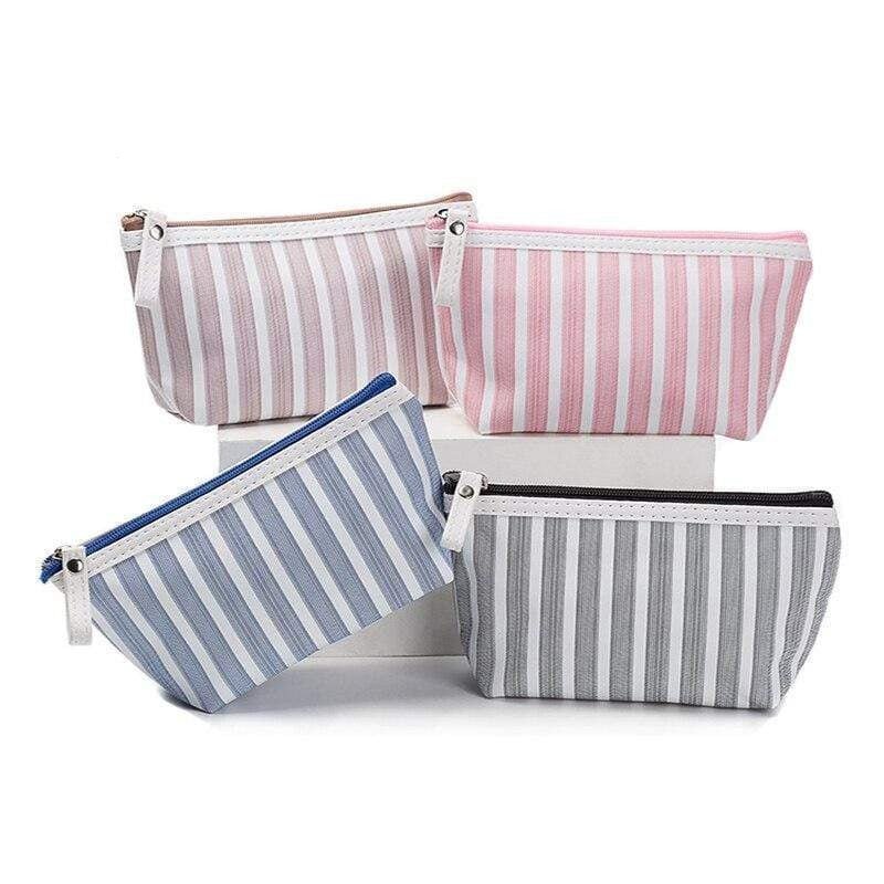 trousse a Maquillage a Rayure - Range Maquillage