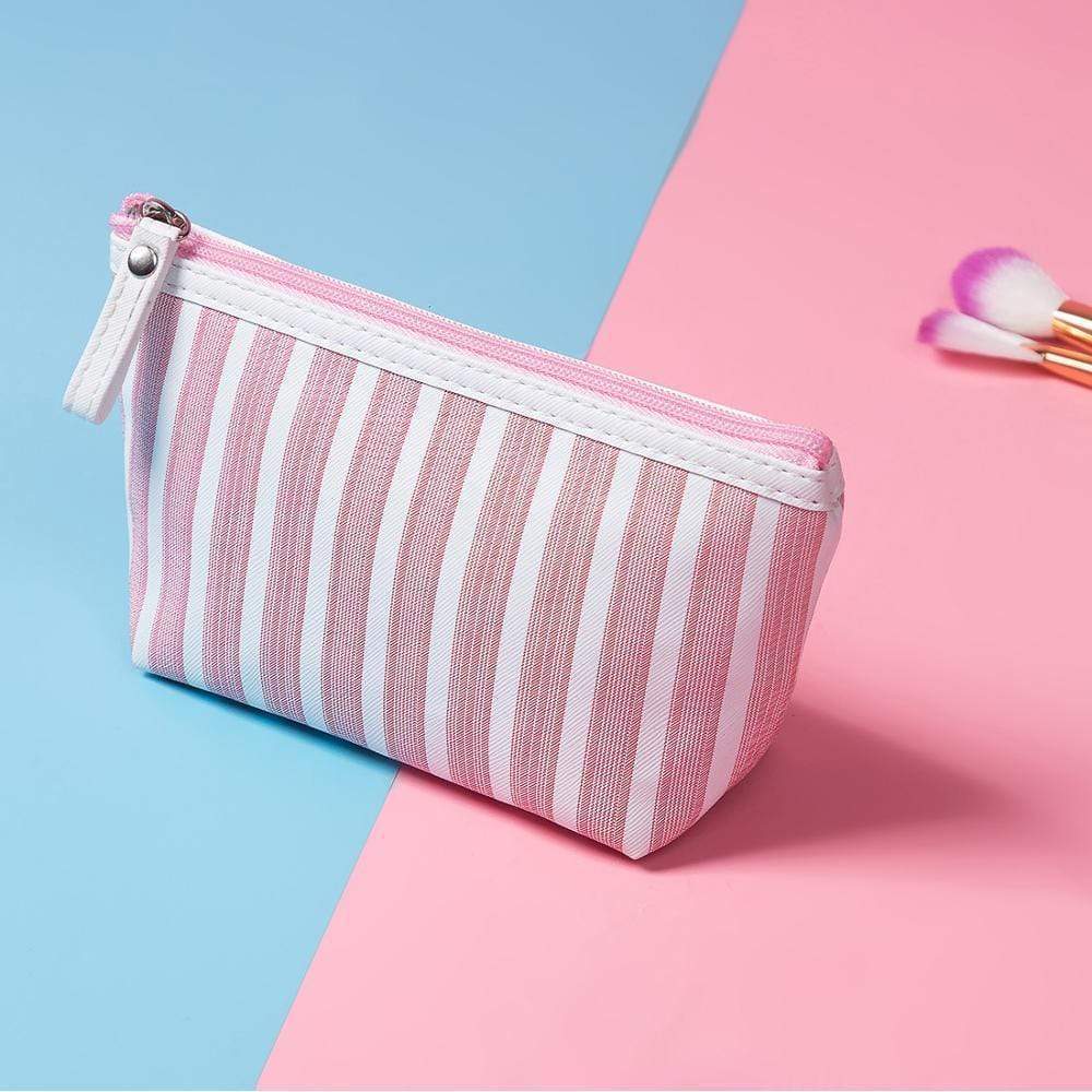 trousse a Maquillage a Rayure - Range Maquillage