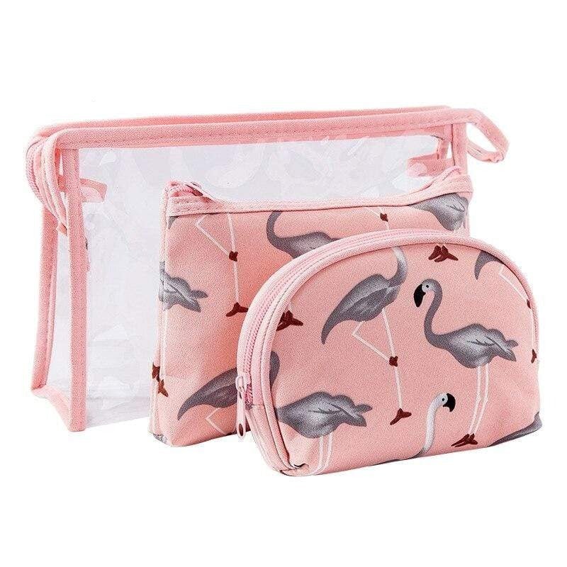 Trousse de Maquillage Flamant Rose - Range Maquillage