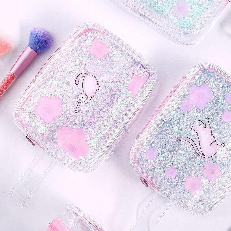Trousse de Toilette Plastique Transparent Fille - Range Maquillage