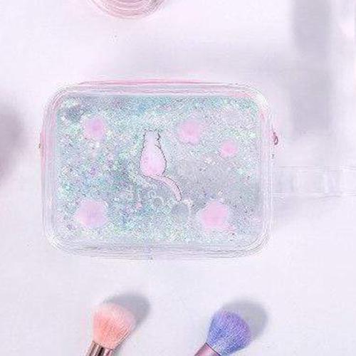 Trousse de Toilette Plastique Transparent Fille - Range Maquillage