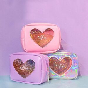 Trousse Maquillage Coeur Transparent - Range Maquillage