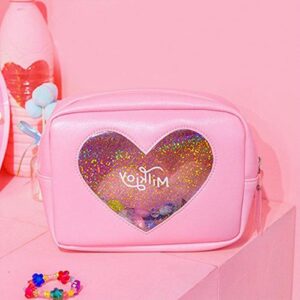 Trousse Maquillage Coeur Transparent - Range Maquillage