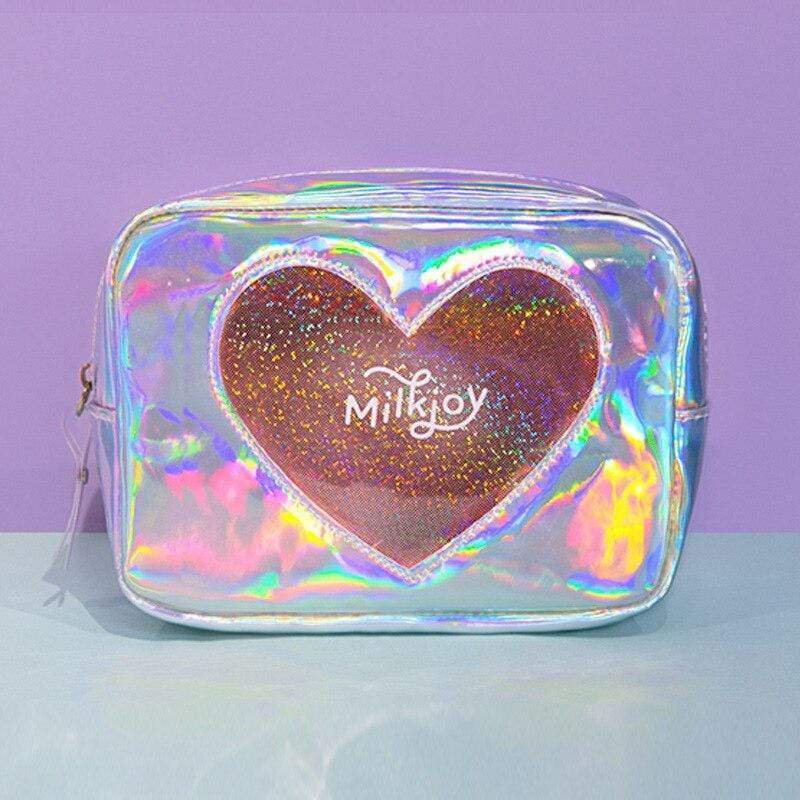 Trousse Maquillage Coeur Transparent - Range Maquillage
