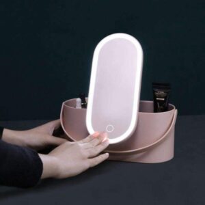 Organisateur de Maquillage à Miroir LED - Range Maquillage