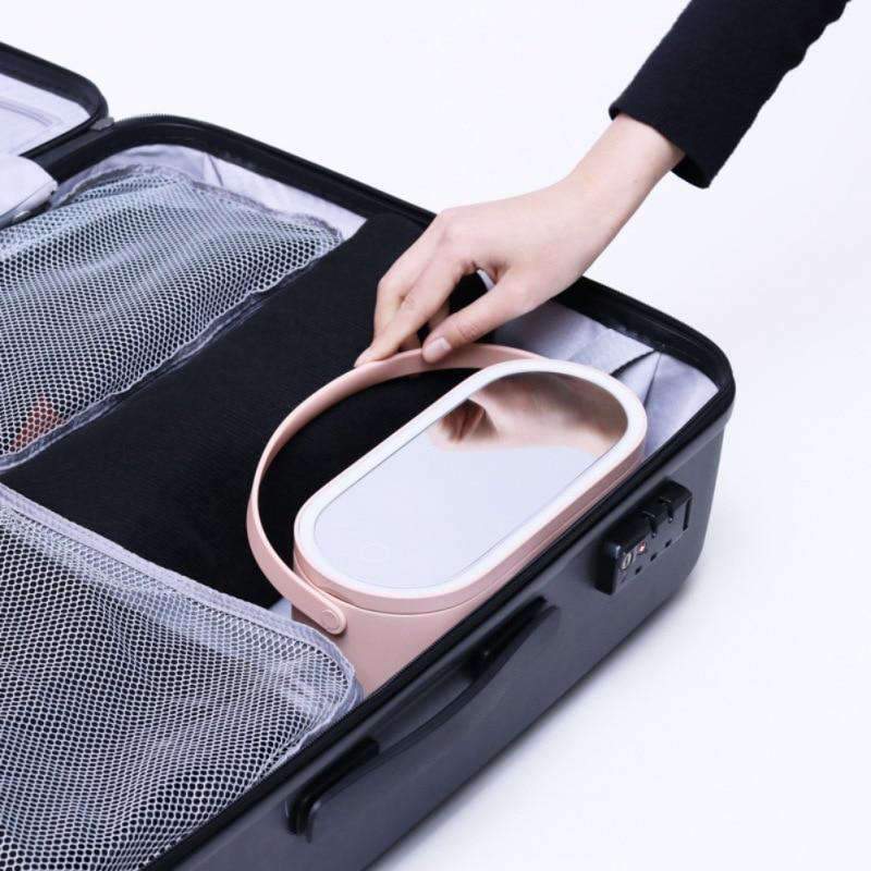 Organisateur de Maquillage à Miroir LED - Range Maquillage