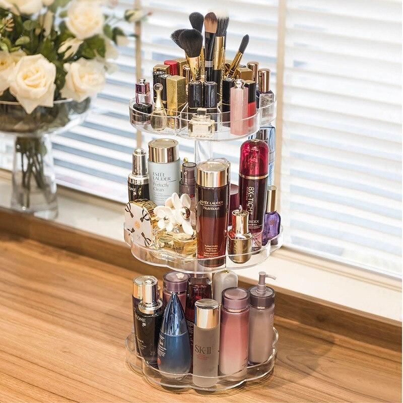 Organisateur Maquillage Pivotant - Range Maquillage