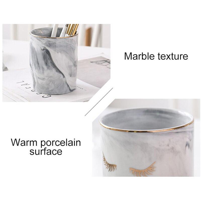 Organisateur pour Pinceaux de Maquillage en Marbre - Range Maquillage