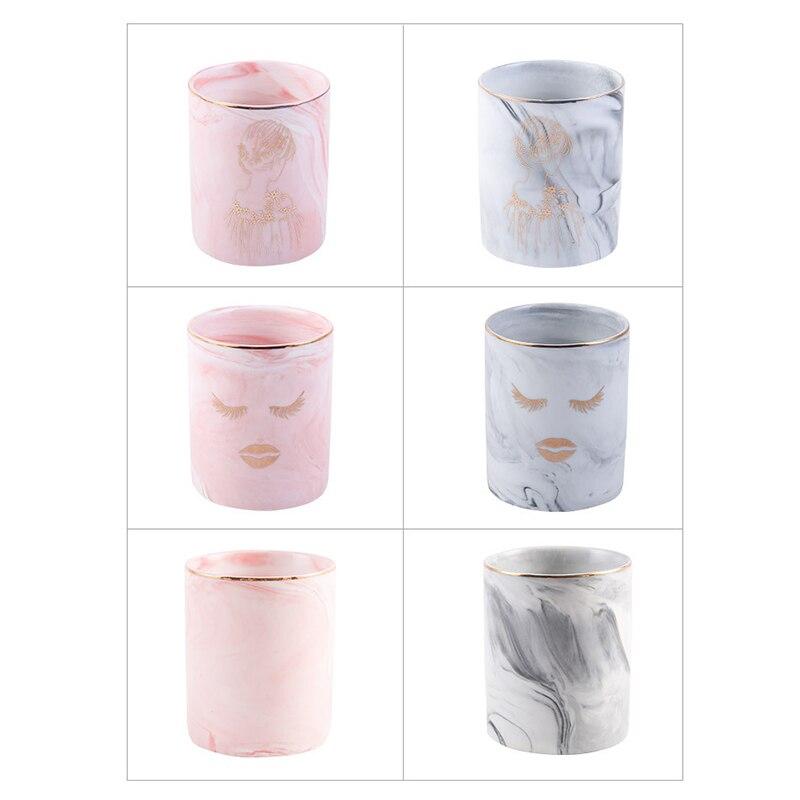Organisateur pour Pinceaux de Maquillage en Marbre - Range Maquillage