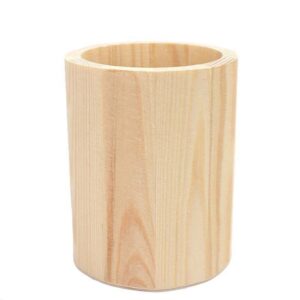 Pot de Pinceaux à Maquillage en Bois - Range Maquillage
