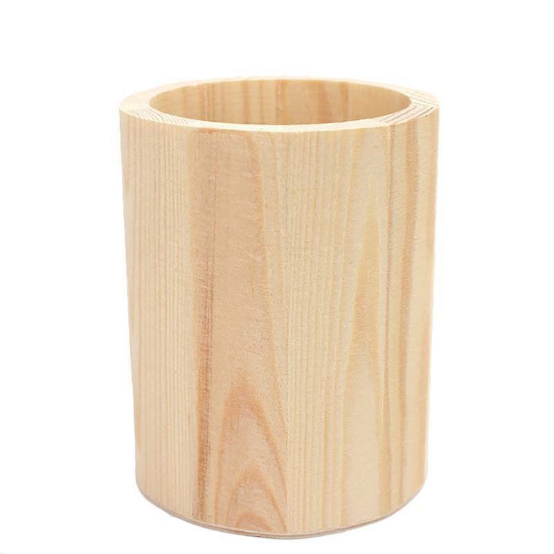 Pot de Pinceaux à Maquillage en Bois - Range Maquillage