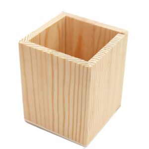 Pot de Pinceaux à Maquillage en Bois - Range Maquillage