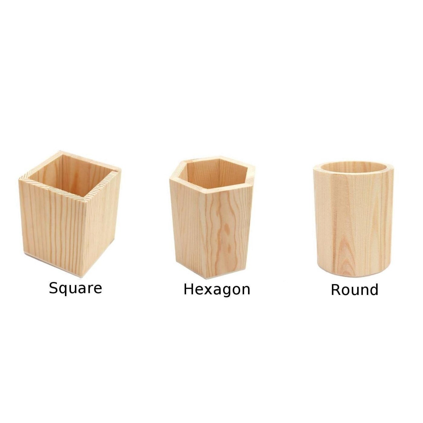 Pot de Pinceaux à Maquillage en Bois - Range Maquillage