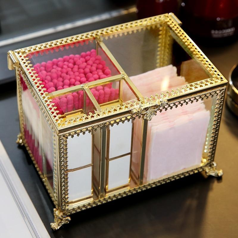 Rangement de Maquillage Doré - Range Maquillage