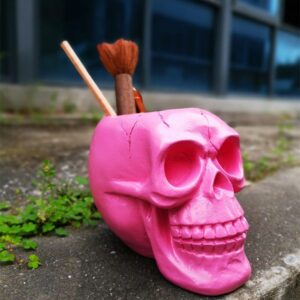 Support Crâne pour Pinceaux de Maquillage - Range Maquillage