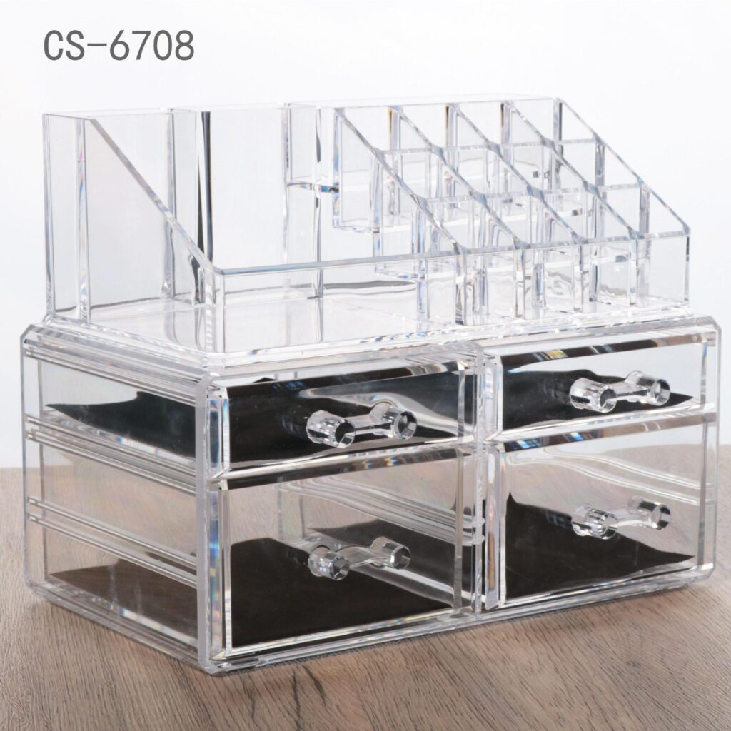 Organisateur de maquillage transparent - Range Maquillage