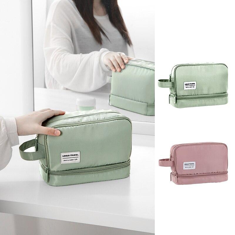 Trousse de Maquillage Double Compartiment Lehuo Travel™ - Range Maquillage