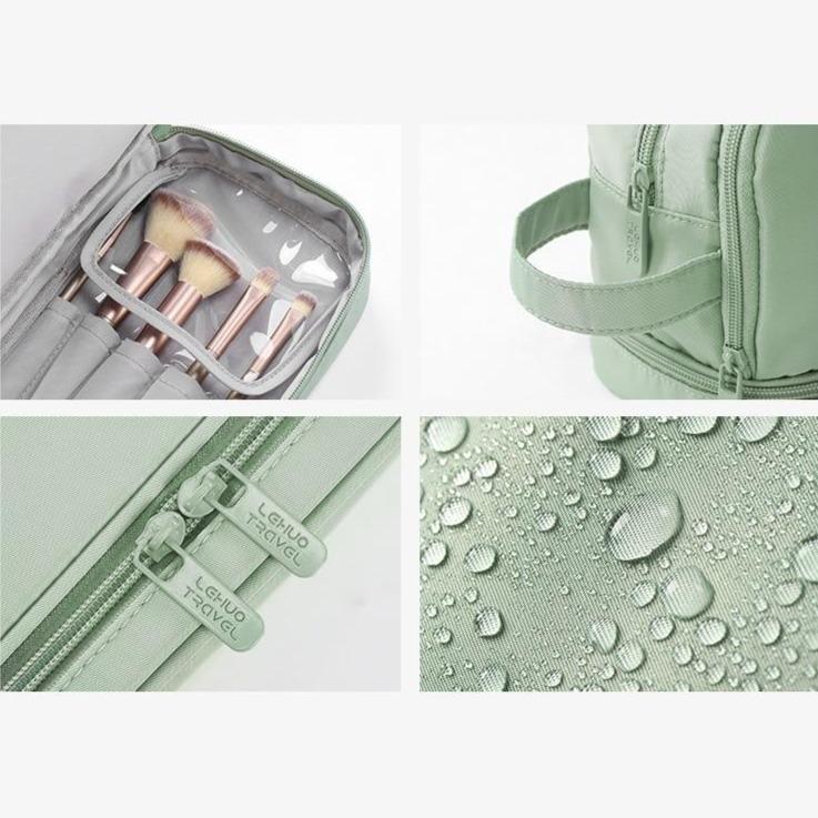 Trousse de Maquillage Double Compartiment Lehuo Travel™ - Range Maquillage