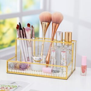 Organisateur de Maquillage Compartiment en Verre - Range Maquillage