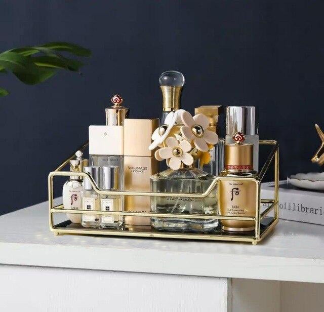 Organisateur de Maquillage Doré - Range Maquillage