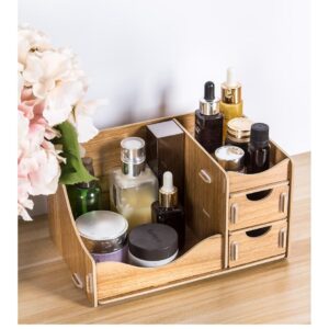 Organisateur de Maquillage en Bois - Range Maquillage