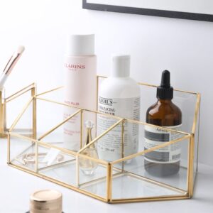 Organisateur de Maquillage en Verre - Range Maquillage