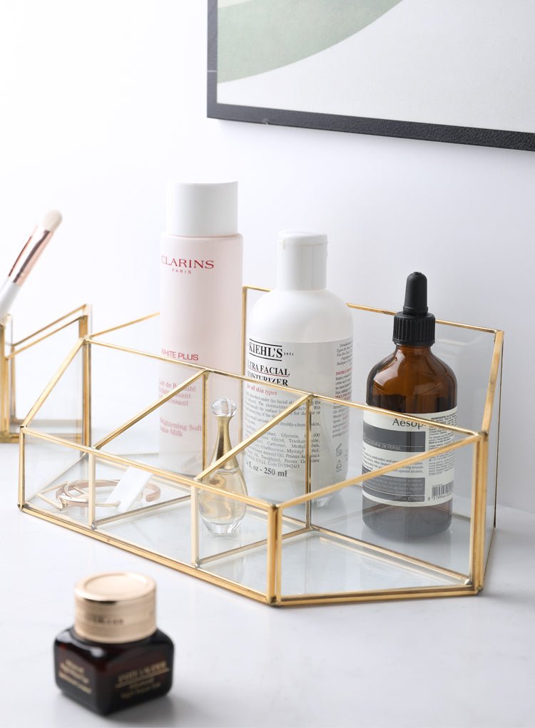 Organisateur de Maquillage en Verre - Range Maquillage