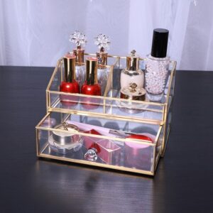 Organisateur de Maquillage en Verre - Range Maquillage