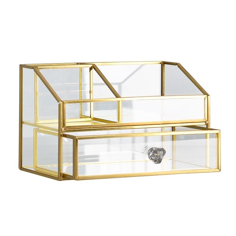 Organisateur de Maquillage en Verre - Range Maquillage