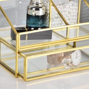 Organisateur de Maquillage en Verre - Range Maquillage