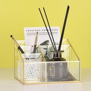 Organisateur de Maquillage en Verre Transparent - Range Maquillage