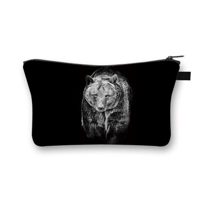 Pochette Maquillage Noir Sauvage - Range Maquillage