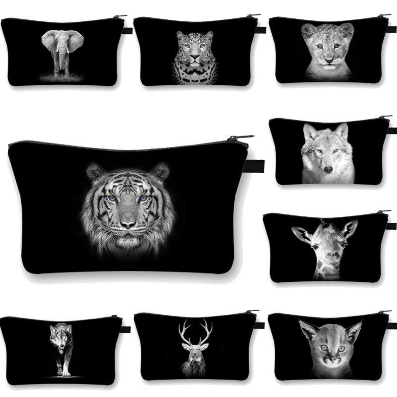 Pochette Maquillage Noir Sauvage - Range Maquillage