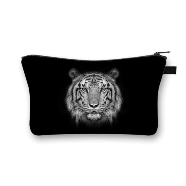 Pochette Maquillage Noir Sauvage - Range Maquillage