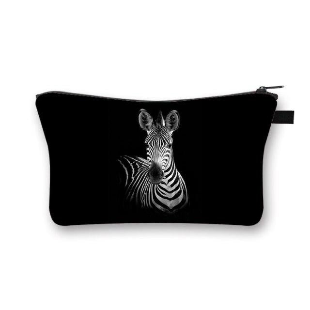 Pochette Maquillage Noir Sauvage - Range Maquillage