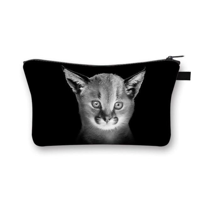 Pochette Maquillage Noir Sauvage - Range Maquillage