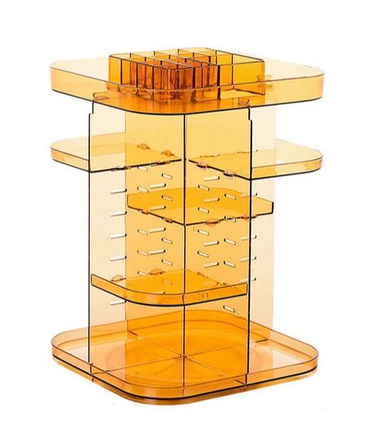 Organisateur de maquillage pivotant transparent